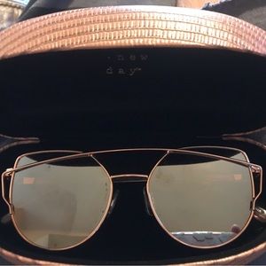 A New Day - Mirrored Aviator Sunglasses - Rose gold finish *NEW*